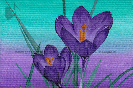 kunst kaart krokusjes